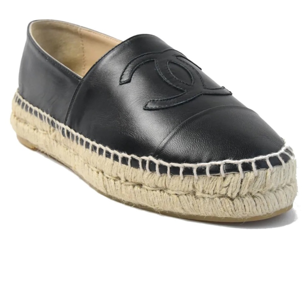 Chanel Espadrilles Lambskin Black size 40